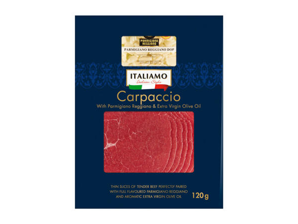 Italiamo Carpaccio With Parmigiano Reggiano & Extra Virgin Olive Oil