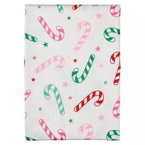 60" x 84" Holiday Vinyl Tablecloth - Candy Canes
