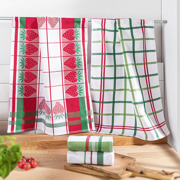 XXL-Pack Jacquard-Geschirrtücher 4er-Set