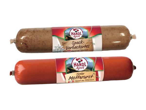 Tiroler Mettwurst/Speck-Verhackertes