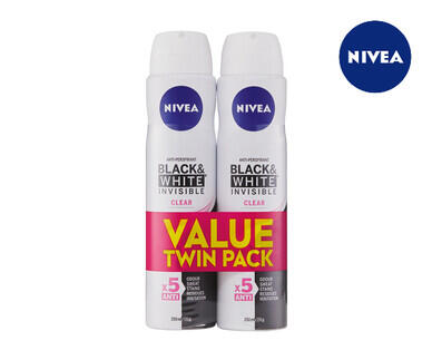 Nivea Invisible Black & White APD 2 x 150g/151g