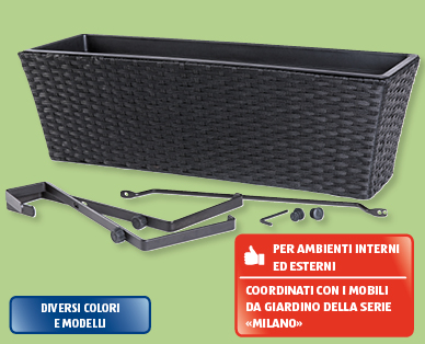 Fioriera da balcone effetto rattan GARDENLINE(R)