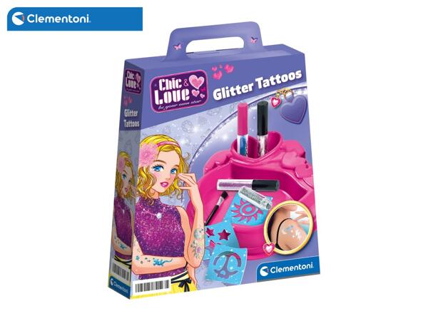 Clementoni Glitter Tattoos Beauty Set