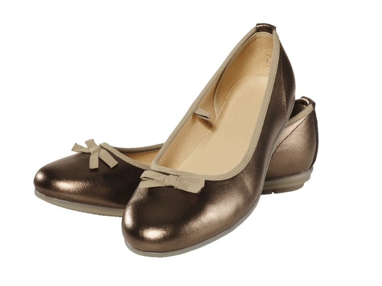 Leather Ballerina Pumps