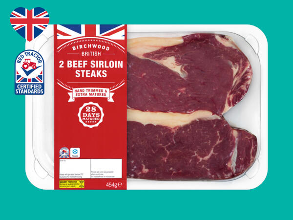 2 Beef 28-Day Matured Sirloin Steaks