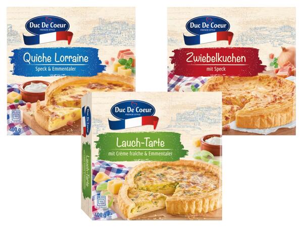 Zwiebelkuchen, Quiche Lorraine oder Lauch-Tarte
