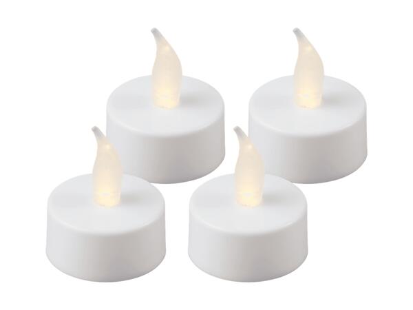 Set de bougies chauffe-plat LED, 4 pièces