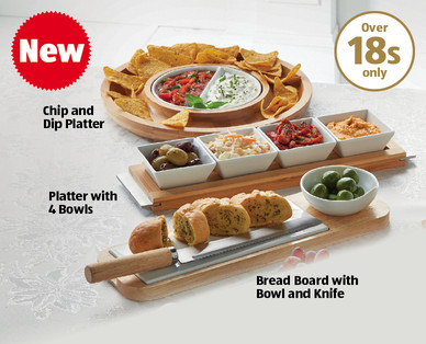 Bamboo and Porcelain Serveware