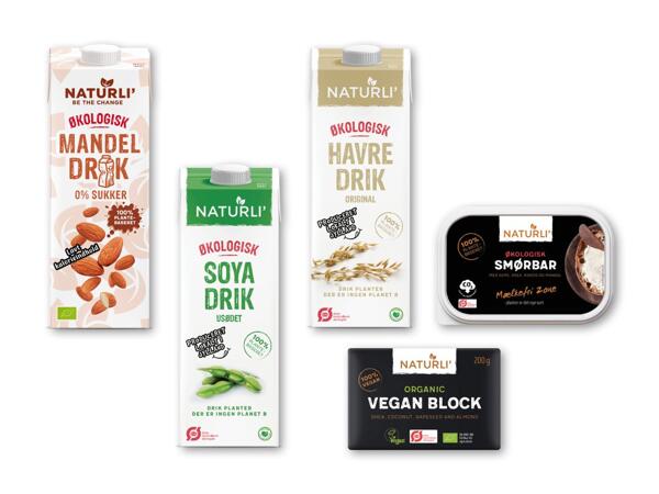 NATURLI‘ Økologisk drik, vegan block eller smørbar