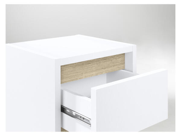 Bad-Seitenschrank "Oslo", mit Tür und Schublade, weiß
