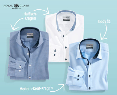 ROYAL CLASS SELECTION Herren-Langarm-Hemd body fit