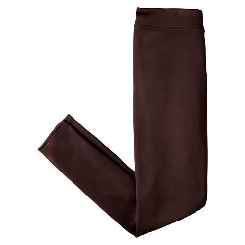 Ladies Fleece Lined Leggings - Brown, M