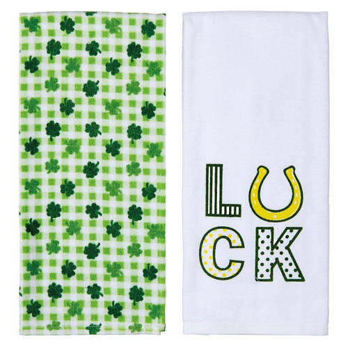 2 Pack St. Patrick's Day Kitchen Towel Set - Luck