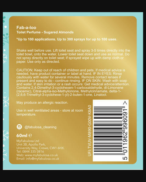 Fab-a-Loo Sugar Almond Toilet Spray