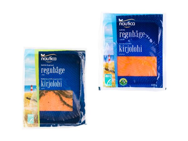 Kallrökt/gravad regnbåge