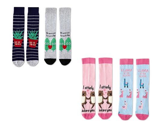 Girls', Ladies' or Unisex 2-Pack Socks