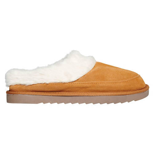 Men's Genuine Suede Slippers - Brown, 9/10