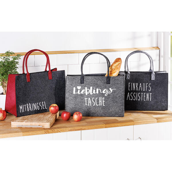 Tasche in Filzoptik