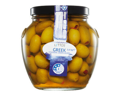 Greek Colossal Olives Stuffed with Natural Red Peppers 1.6kg