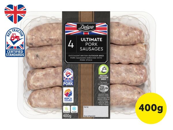 Deluxe 4 Ultimate British Pork Sausages