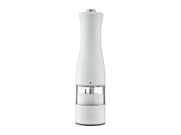 Silvercrest White Electric Salt Or Pepper Mill