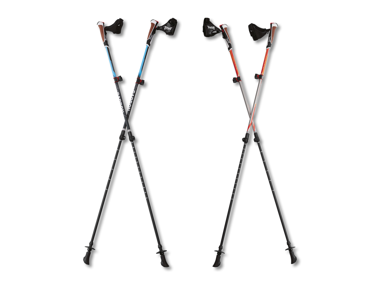 Bâtons de marche nordique en carbone FX, 2 pièces