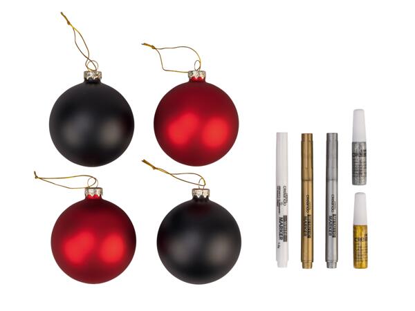 Paint Your Own Christmas Baubles Kit