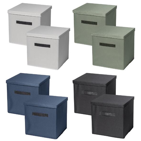 HOME CREATION LIVING(R) 				Boîtes de rangement avec couvercle, 2 pcs