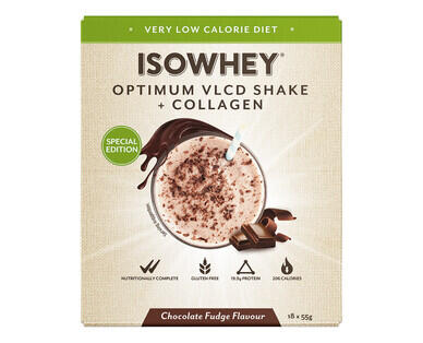 Isowhey Collagen Meal Replacement Shakes Sachets 18 x 55g