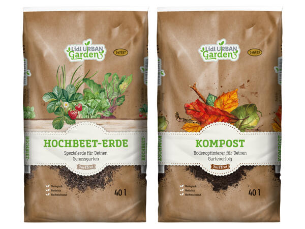 Hochbeet-Erde oder Kompost, torffrei