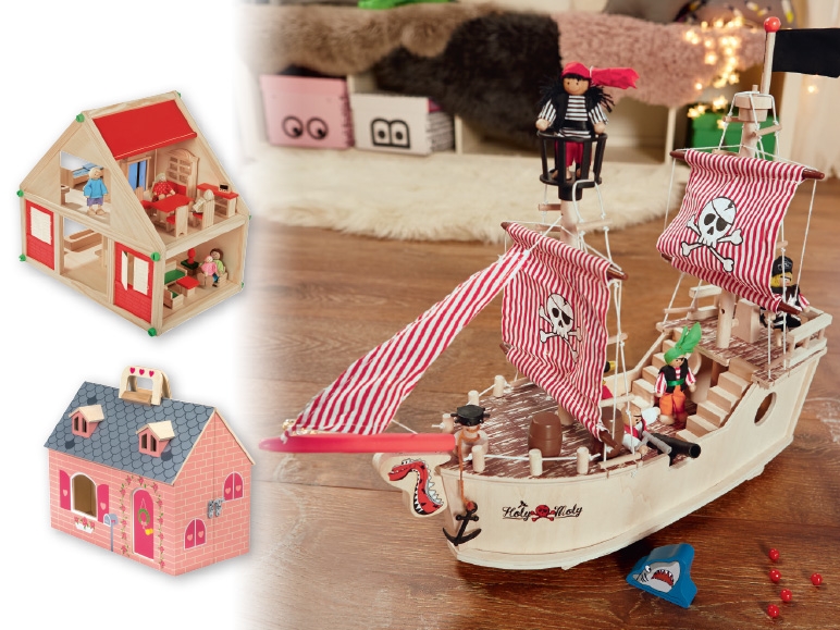 PLAYTIVE JUNIOR Kids' Wooden Playhouse/ Pirate Ship