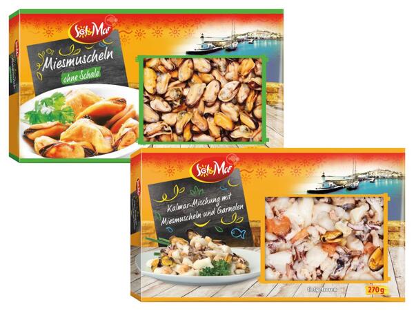 Meeresfrüchte oder Miesmuscheln