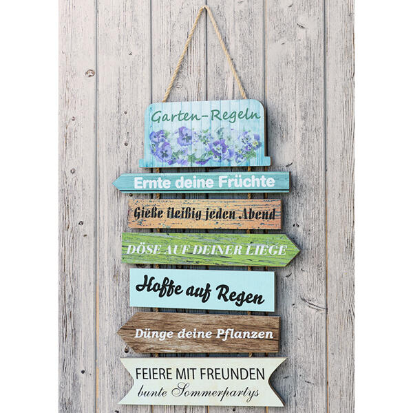Holz-Gartenschild