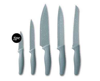 Stone-Look Finish 5 Piece Non-Stick Knife Set