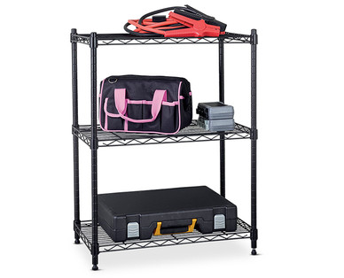 Workzone 3-Tier Black Shelving