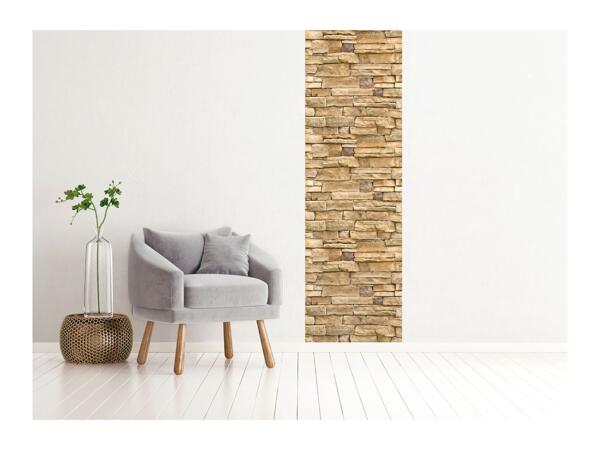 Livarno Home Decorative Film With Brown Stone Wall Design