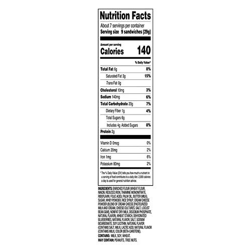 Blueberry Flavored Mini Bagel Sandwich Crackers, 7.5 oz