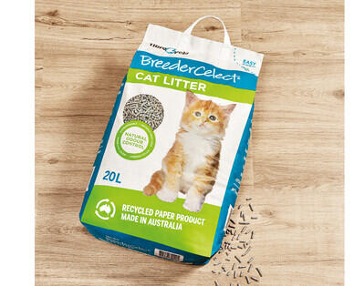 Breeder Celect Recycled Paper Cat Litter 20L