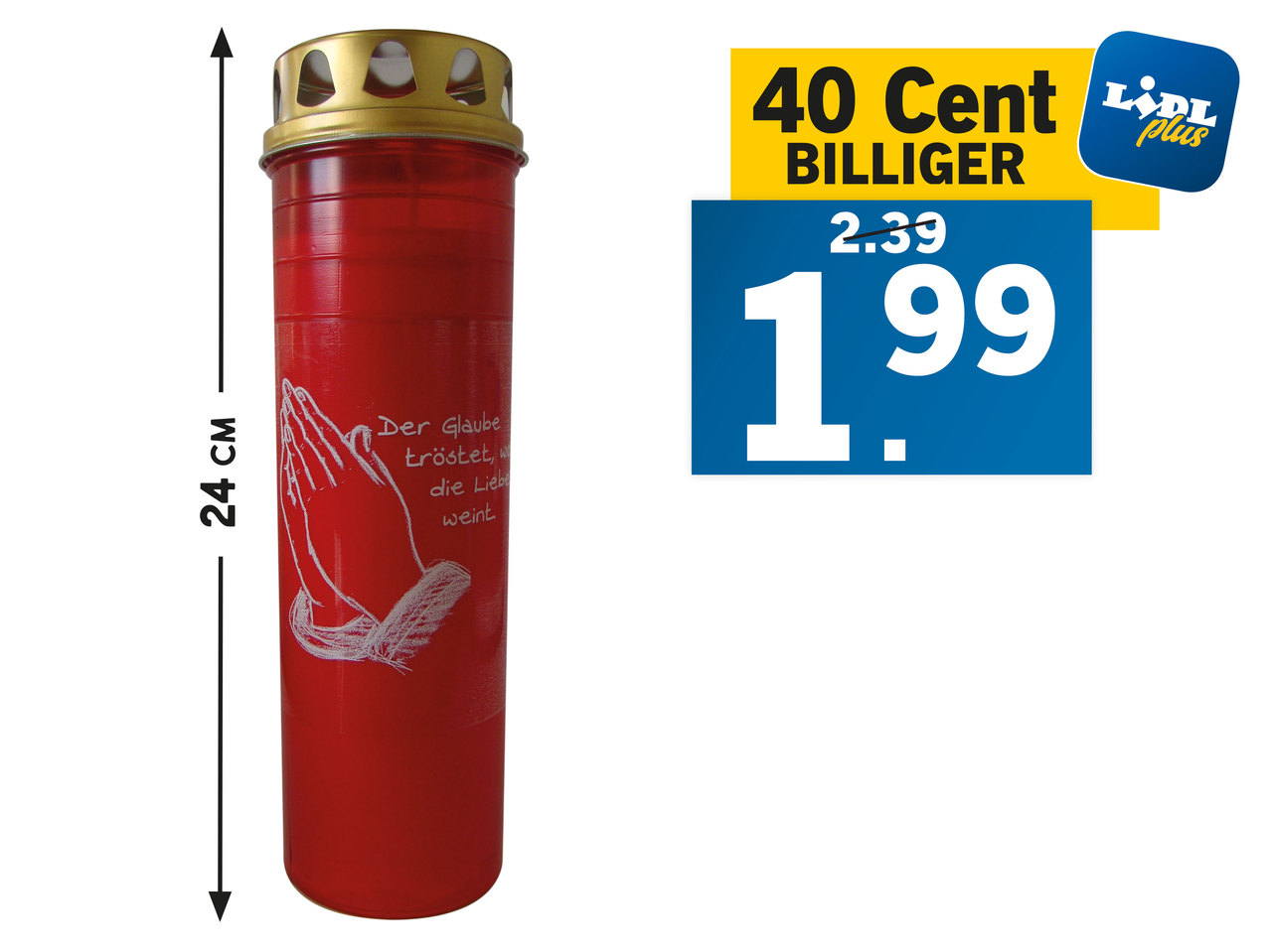 HOFER KERZEN Riesenbrenner mit Motiv