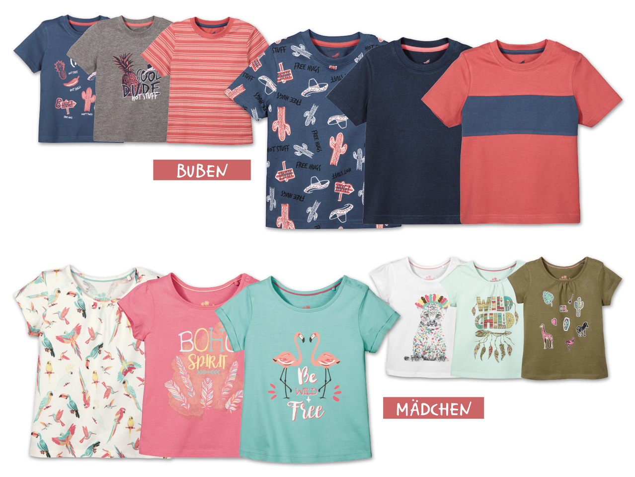 LUPILU(R) Kleinkinder T-Shirts, 3 Stück1