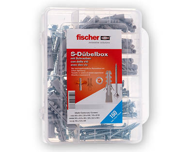 Kit tasselli e viti, 160 pezzi FISCHER(R)