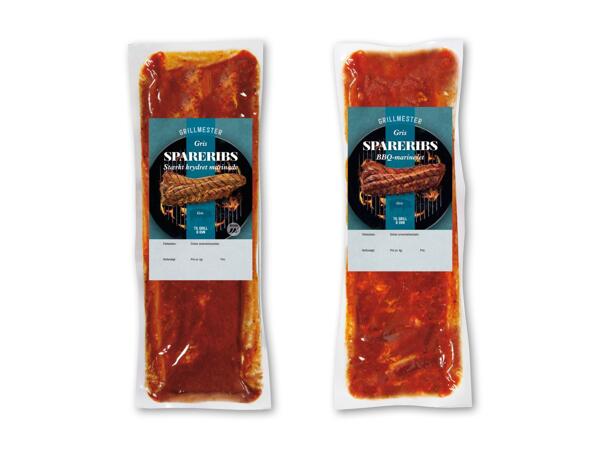 Marinerede spareribs