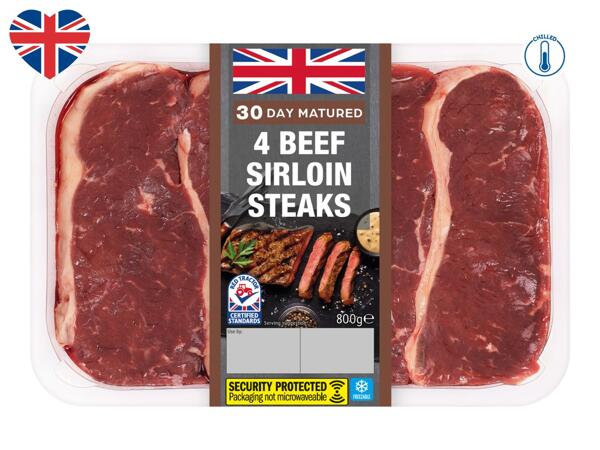 XXL 4 British Beef Sirloin Steaks