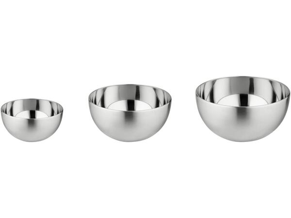 Stainless steel bowl set, 3 pieces
