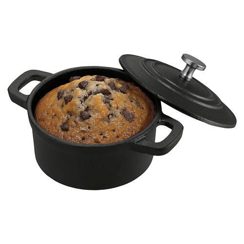 Mini Cast Iron Casserole, Black