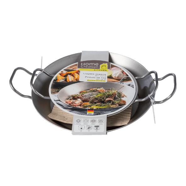 HOME CREATION KITCHEN(R) 				Poêles en fer, 2 pcs
