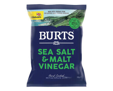 Burts British Potato Chips 150g - Sea Salt & Malt Vinegar