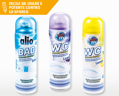 Detergente in schiuma per bagno e WC ALIO/WC FIX