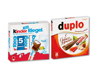 KINDER(R)/FERRERO Riegel/Duplo