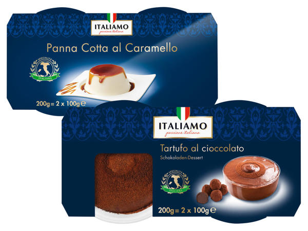 ITALIAMO Tartufo/Panna Cotta al Caramello